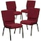 Flash Furniture 18.5"W Stack Church Chair in Burgundy Fabric, 4PK 4-XU-CH-60096-BY-GG - alternate 2